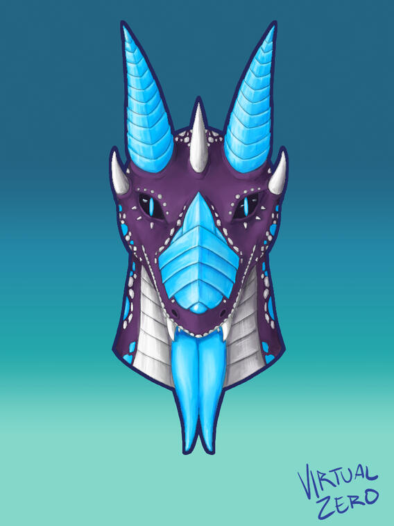 Dragon Headshot - Full shading, detailed character - $30
